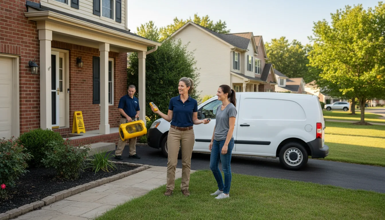 Residential water damage restoration in Sciota, PA